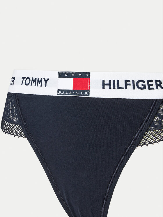 Tommy Hilfiger Tommy Hilfiger Kalhotky string UW0UW05619 Tmavomodrá