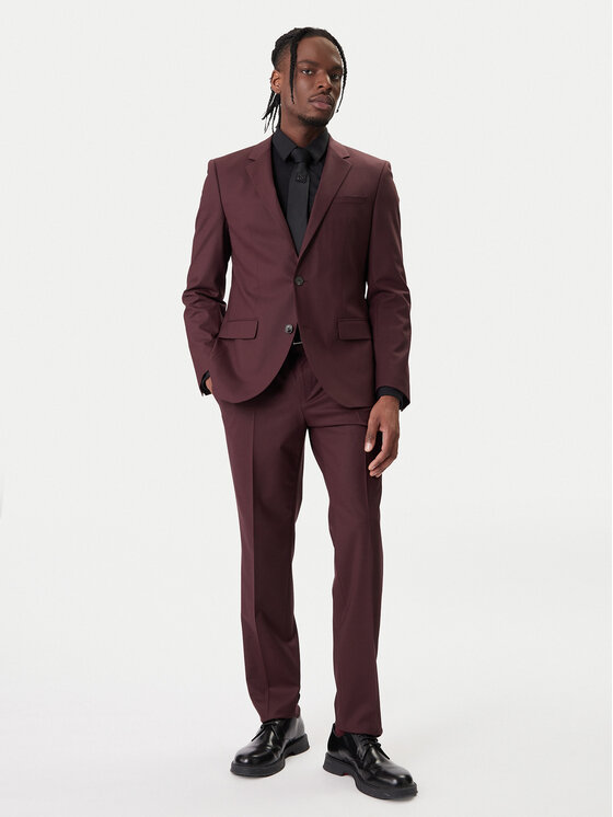 HUGO HUGO Oblek Henry/Getlin 232X 50547345 Hnědá Slim Fit