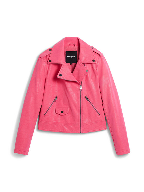 Desigual Desigual Jacke aus Kunstleder Lolly 26SWEW06 Rosa Regular Fit