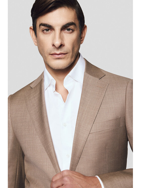 Lancerto Lancerto Garnitur Fratta GA073125000003 Beżowy Slim Fit