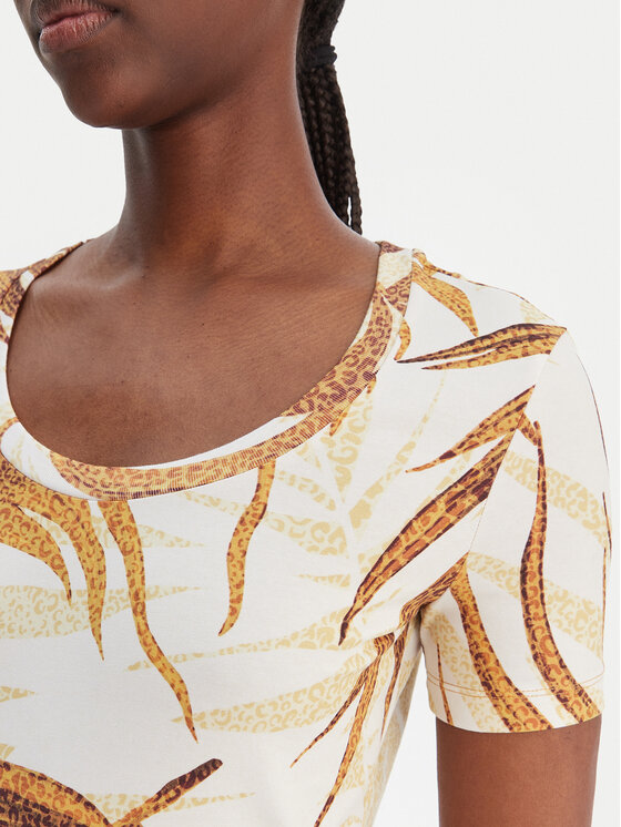 Just Cavalli Just Cavalli Ikdienas kleita 80PAOE02 CJ112 Bēšs Slim Fit