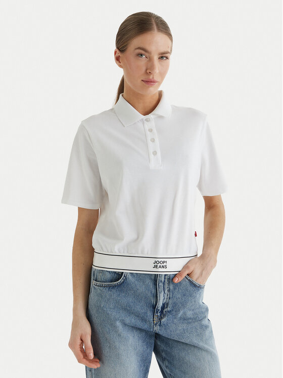 JOOP! Jeans Tricou polo Talena 10100104 30100660 Alb Modern Fit