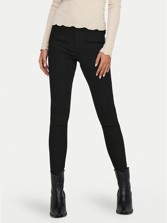 JDY Džínsy Moon 15317455 Čierna Skinny Fit