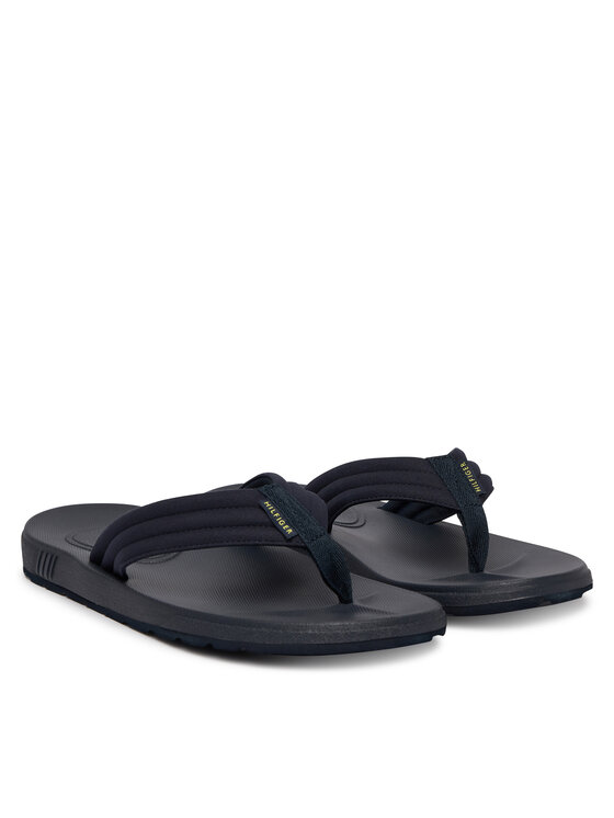 Tommy Hilfiger Tommy Hilfiger Infradito Molded Hilfiger Lth Beach Sandal FM0FM05802 Blu scuro