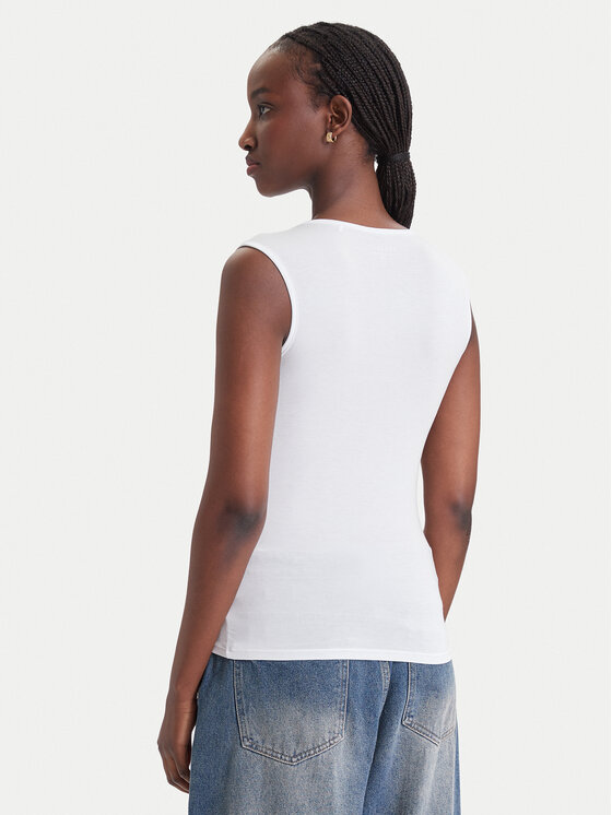 Guess Guess Top W6YP1 7K3881 Biały Slim Fit