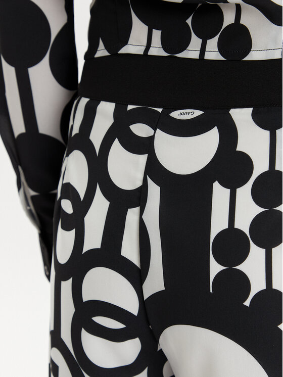 Gaudi Gaudi Kalhoty z materiálu 411FD25010 Černá Relaxed Fit