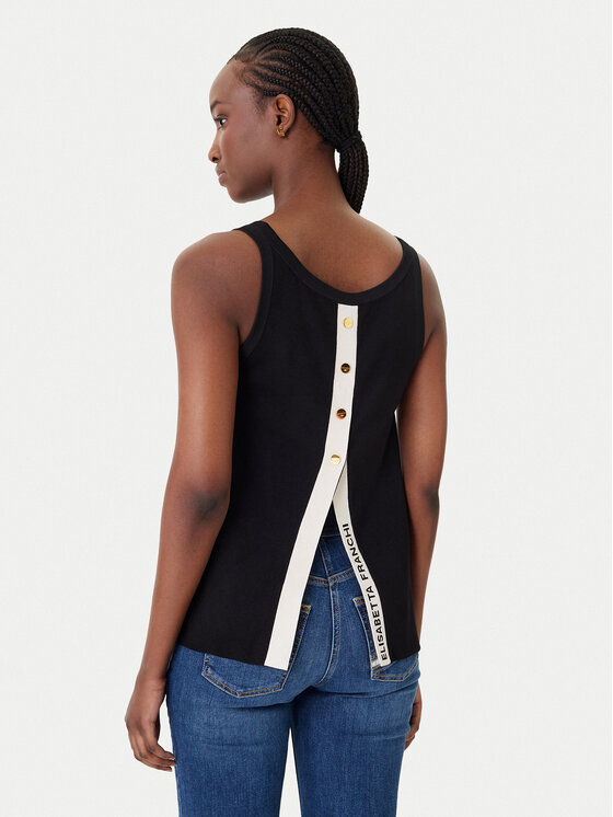 Elisabetta Franchi Elisabetta Franchi Sweater TK-72S-61E2-V250 Fekete Regular Fit
