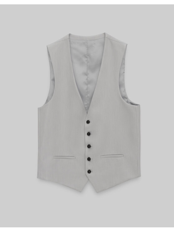 Borgio Borgio Kamizelka garniturowa pimonte Szary Slim Fit