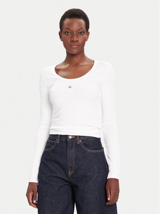 Calvin Klein Jeans Calvin Klein Jeans Bluza LV047D218G Bela Slim Fit