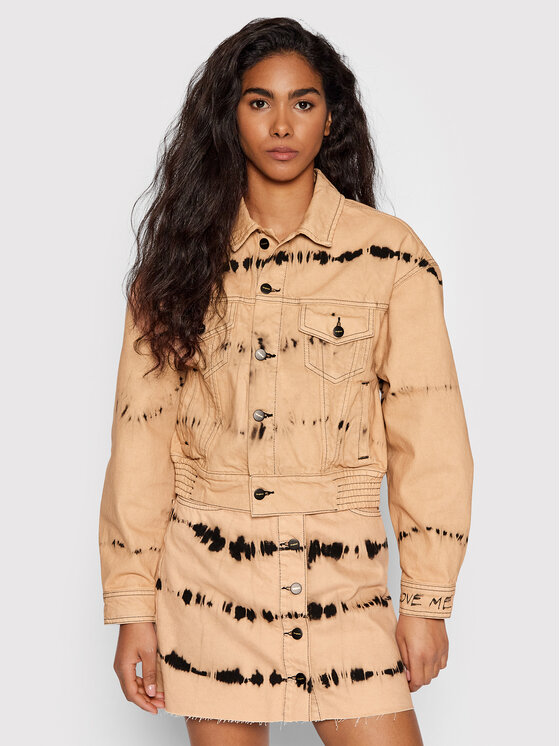 Desigual Desigual Džínsová bunda Pasadena 22SWED19 Hnedá Oversize