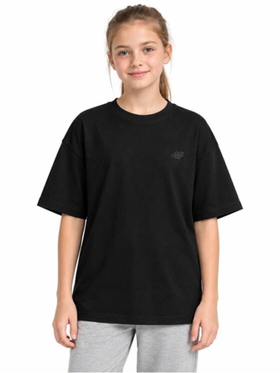 4F 4F T-Shirt 4FJWMM00TTSHF3601-20S Czarny Regular Fit