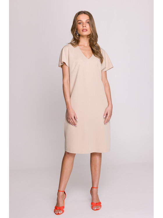Stylove Stylove Letní šaty S392 Béžová Premium Fit