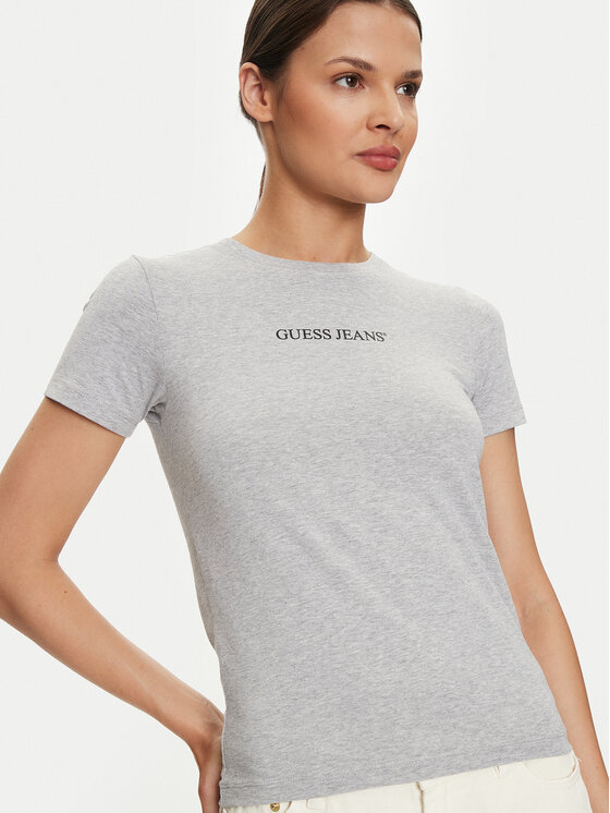 Guess Jeans Guess Jeans T-Shirt W4YI01 J1314 Szary Slim Fit