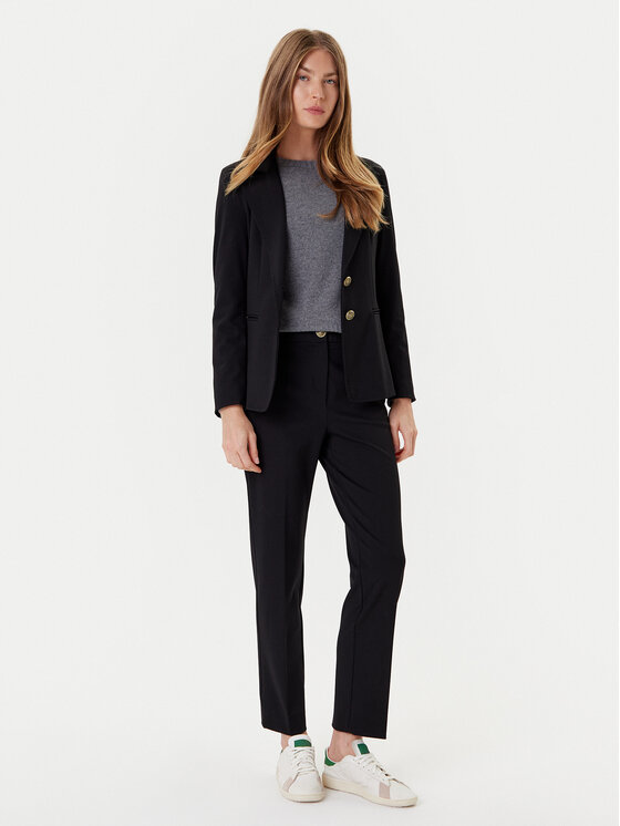Marella Marella Spodnie materiałowe Aletta 2523786014 Czarny Regular Fit