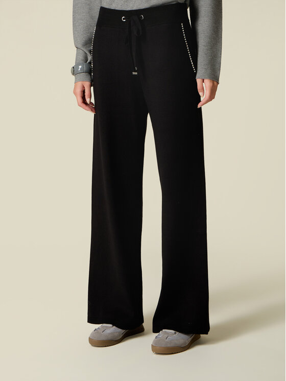 Oltre Oltre Spodnie materiałowe P612J002640N033 Czarny Baggy Fit