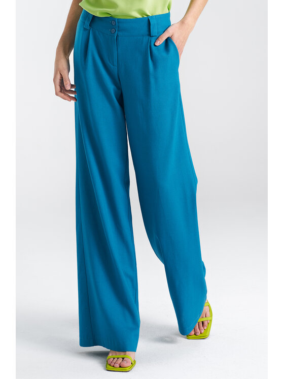 NIFE NIFE Spodnie materiałowe SD85 Niebieski Relaxed Fit