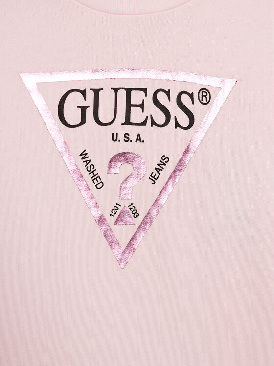 Guess Guess Majica J74Q10 KAUG0 Ružičasta Regular Fit