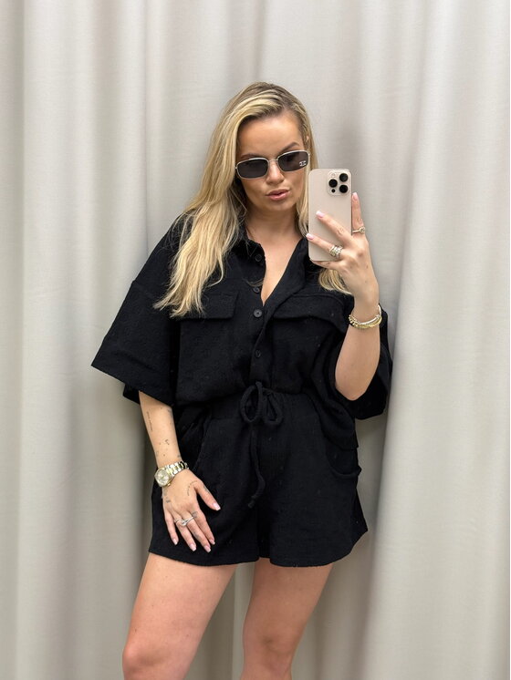 Magda Matyja Magda Matyja Koszula Mauritius Top Black Czarny Oversize