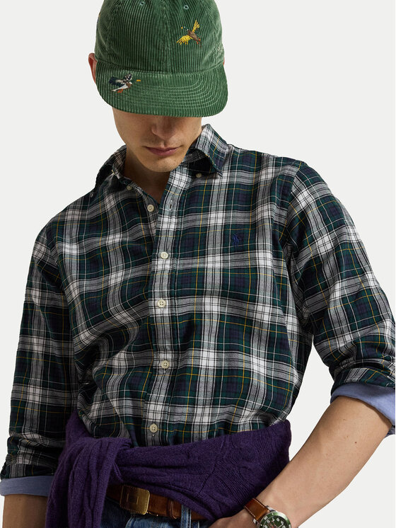 Polo Ralph Lauren Polo Ralph Lauren Camicia 710B30158001 Verde scuro Custom Fit