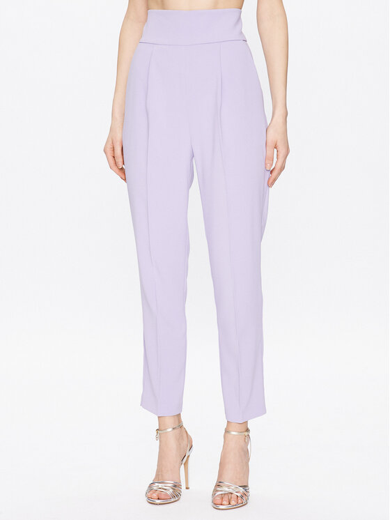 PINKO Pinko Hlače iz tkanine Natalia 100052 7624 Vijolična Regular Fit