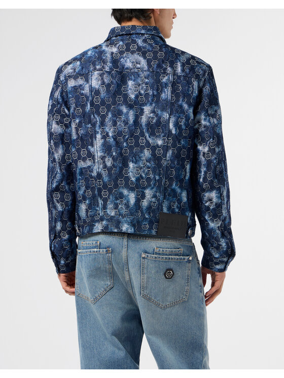PHILIPP PLEIN PHILIPP PLEIN Kurtka jeansowa 29791 Granatowy Regular Fit