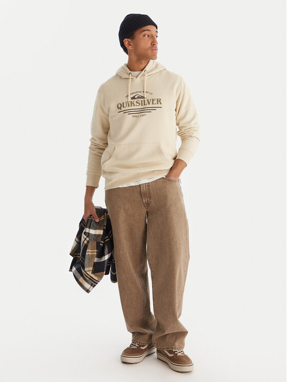 Quiksilver Quiksilver Суитшърт Screen Fleece Classic EQYFT05137 Бежов Regular Fit