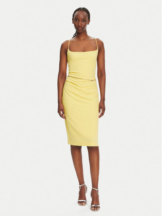 HUGO HUGO Abito da cocktail 50536465 Giallo Slim Fit