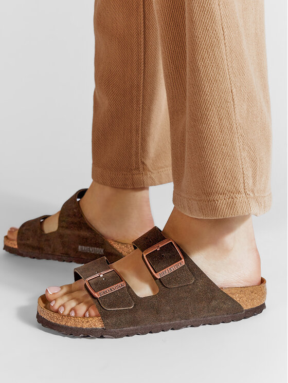 Birkenstock Birkenstock Papucs Arizona zamsz 0951313 Barna