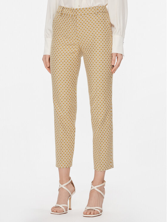 Weekend Max Mara Pantaloni din material Odile 2415131041 Galben Regular Fit
