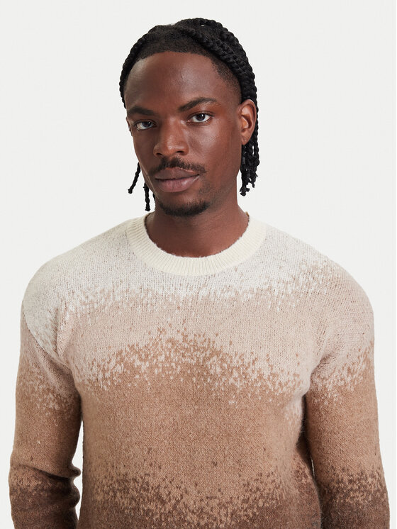KARL LAGERFELD KARL LAGERFELD Sweter 655025 564307 Brązowy jasny Regular Fit