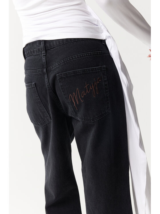 Magda Matyja Magda Matyja Jeansy BROOKLYN JEANS Czarny Loose Fit