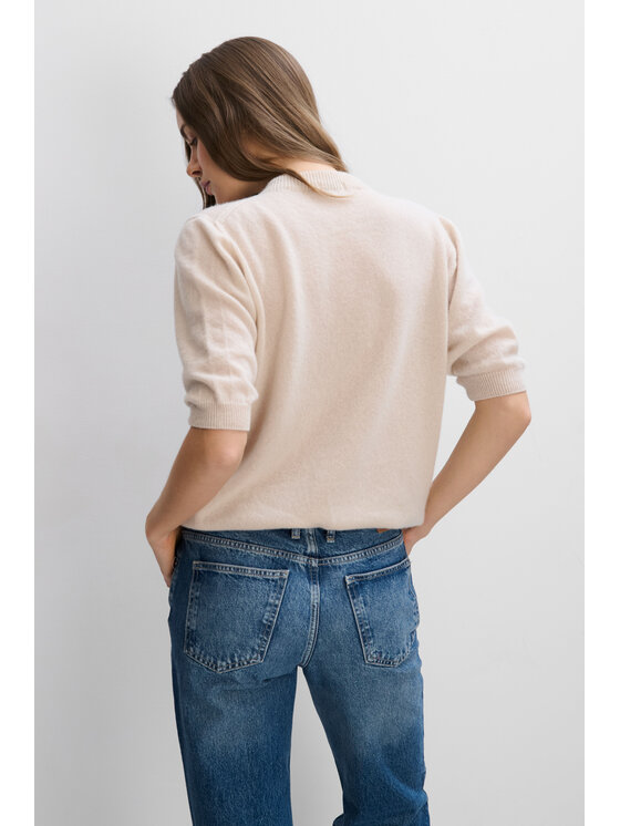 Fobya Fobya Bluzka F2120 Beżowy jasny Basic Fit