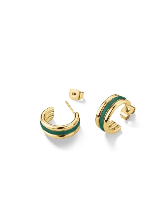 Rosefield Rosefield Kolczyki Emerald Triple Hoops Złoty