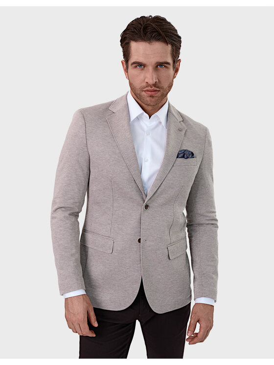 Evenemen Evenemen Marynarka Kevin Beżowy Slim Fit
