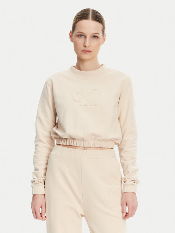 Damska Bluza Calvin Klein Jeans, Rozmiar M, Beżowa, J20J225363