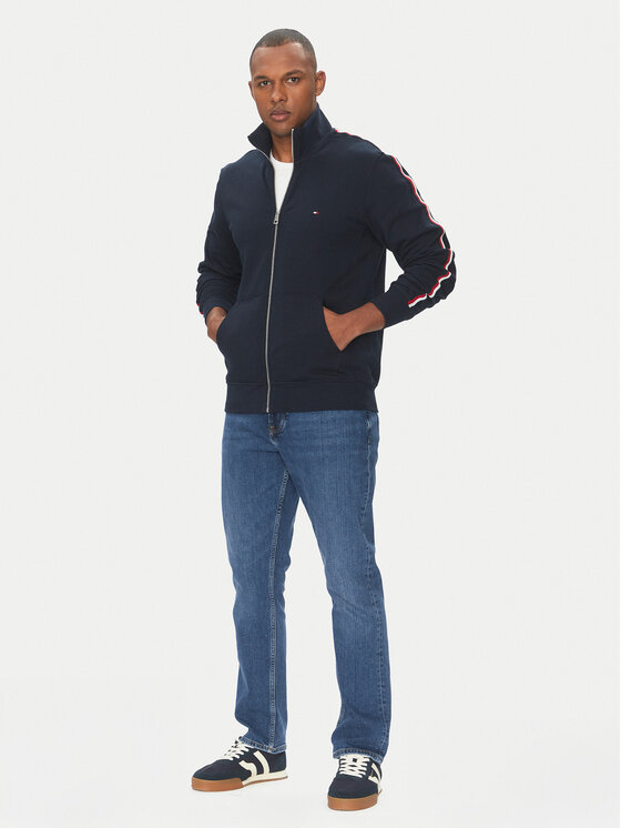 Tommy Hilfiger Tommy Hilfiger Pulóver Global Stripe MW0MW38686 Sötétkék Regular Fit