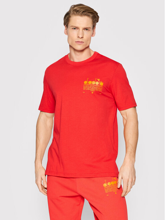Diadora Diadora T-Shirt Unisex Manifesto 502.178208 Czerwony Loose Fit