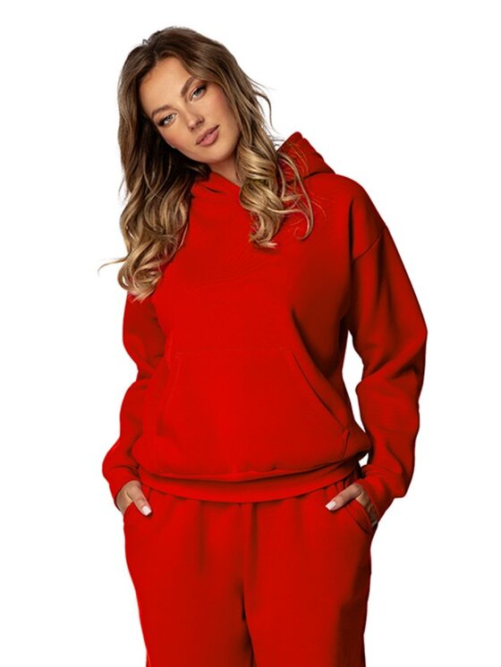 DKaren Sport DKaren Sport Bluza DK-K-B9 Czerwony Regular Fit