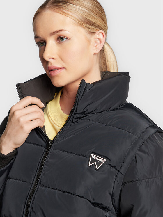Wrangler Wrangler Kurtka przejściowa 112319249 Czarny Regular Fit
