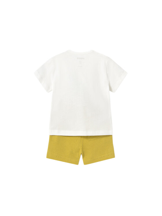 Mayoral Mayoral Set tricou și pantaloni scurți 1653 Galben Regular Fit