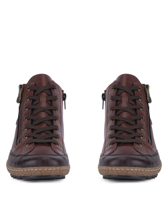 Rieker Rieker Škornji L7500-35 Bordo rdeča