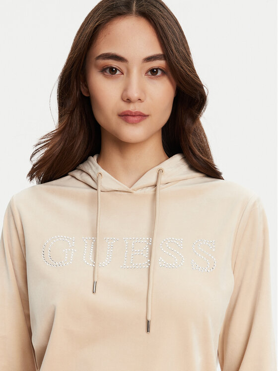 Guess Guess Mikina V4RQ25 K0232 Béžová Regular Fit