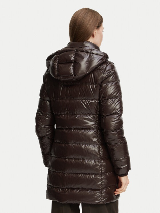 Tommy Hilfiger Tommy Hilfiger Vatovaná bunda WW0WW52913 Tmavě hnědá Slim Fit