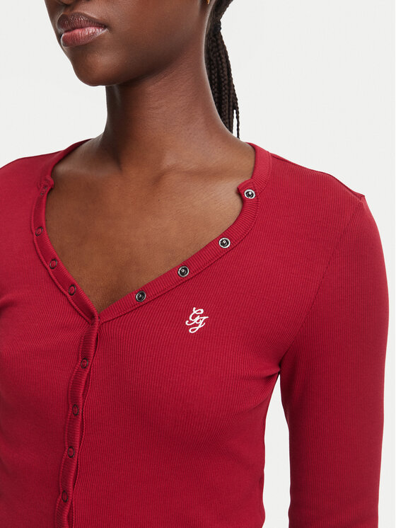 Guess Jeans Guess Jeans Halenka W6YP03 K3647 Bordó Slim Fit