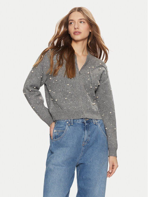 ONLY Kardigán Franka 15334886 Sivá Oversize
