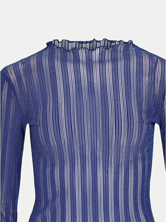 Vila Vila Blūze Mist 14102378 Zils Slim Fit