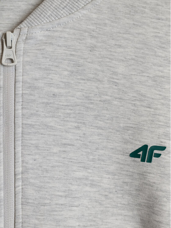 4F 4F Bluza SPORTS CLUB Szary jasny Loose Fit