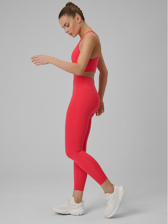 4F 4F Legginsy MULTI ACTIVE Koralowy Slim Fit