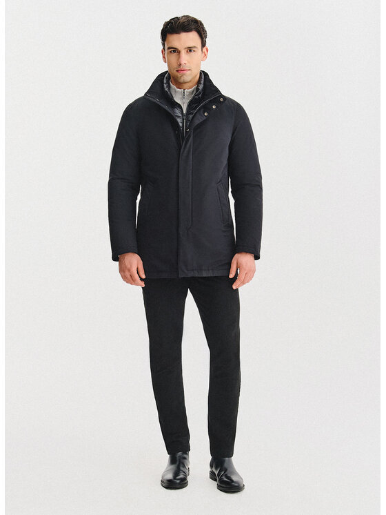 Pako Lorente Pako Lorente Kurtka przejściowa P25WF-5X-013 Czarny Classic Fit