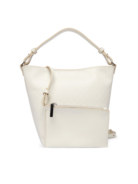 Calvin Klein Calvin Klein Kabelka Emblem Aop Sm Bucket Crossbody LV04F3506G Biela